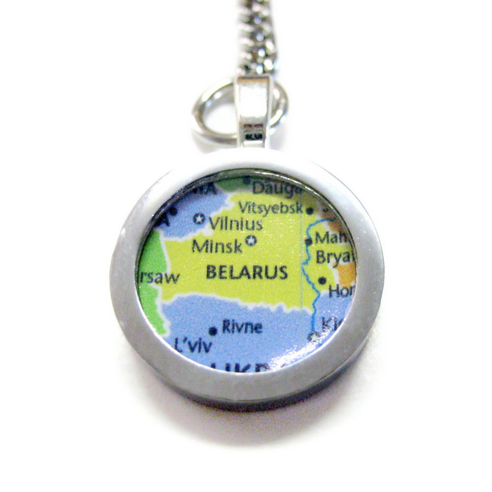 Belarus Map Keychain
